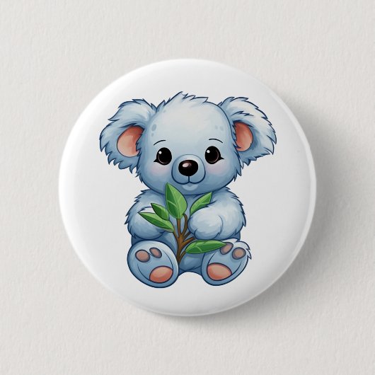 Badge Rond 5 Cm Illustration de koala du dessin animé (Devant)
