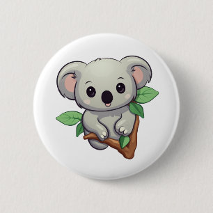 Badge Rond 5 Cm Illustration de koala du dessin animé