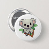 Badge Rond 5 Cm Illustration de koala du dessin animé (Devant & derrière)