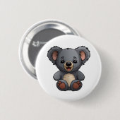 Badge Rond 5 Cm Illustration de koala du dessin animé (Devant & derrière)