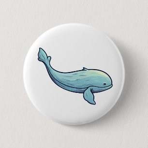 Badge Rond 5 Cm Illustration de la baleine à dessin