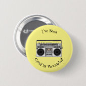 Badge Rond 5 Cm Illustration de la bande dessinée radio (Devant & derrière)