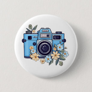 Badge Rond 5 Cm Illustration de la caméra de dessin