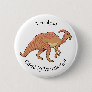 Badge Rond 5 Cm Illustration de la caricature de dinosaure du para