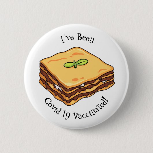 Badge Rond 5 Cm Illustration de Lasagna (Devant)