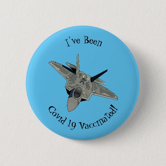 Badge Rond 5 Cm Illustration de l'avion de chasse (Devant)