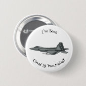 Badge Rond 5 Cm Illustration de l'avion de chasse (Devant & derrière)