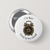 Badge Rond 5 Cm Illustration de l'horloge d'alarme (Devant & derrière)