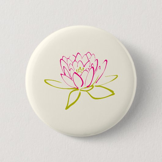 Badge Rond 5 Cm Illustration de lotus Flower / Water Lily (Devant)