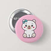 Badge Rond 5 Cm Illustration de l'ours en peluche (Devant & derrière)
