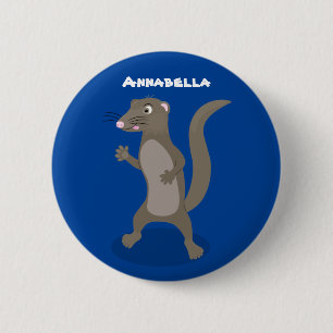 Badge Rond 5 Cm Illustration de mignonne mangouste