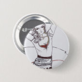 Badge Rond 5 Cm illustration de mode de jupe de dentelle (Devant & derrière)