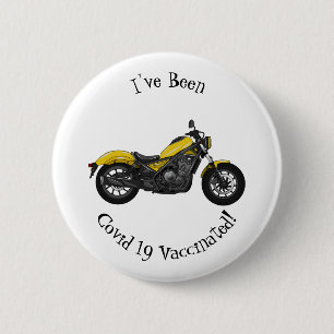 Badge Rond 5 Cm Illustration de moto Cruiser