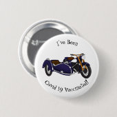 Badge Rond 5 Cm Illustration de moto pourpre Sidecar (Devant & derrière)