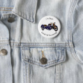 Badge Rond 5 Cm Illustration de moto pourpre Sidecar (En situation)