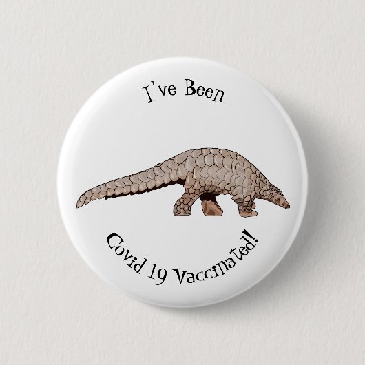 Badge Rond 5 Cm Illustration de Pangolin (Devant)