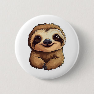 Badge Rond 5 Cm Illustration de paresse de dessin