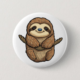 Badge Rond 5 Cm Illustration de paresse de dessin