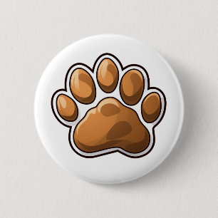 Badge Rond 5 Cm Illustration de patte de dessin