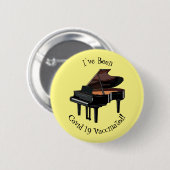 Badge Rond 5 Cm Illustration de piano (Devant & derrière)