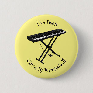 Badge Rond 5 Cm Illustration de piano clavier
