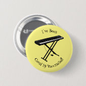 Badge Rond 5 Cm Illustration de piano clavier (Devant & derrière)