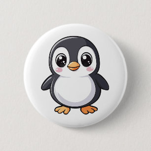 Badge Rond 5 Cm Illustration de pingouin de dessin