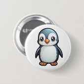 Badge Rond 5 Cm Illustration de pingouin de dessin (Devant & derrière)