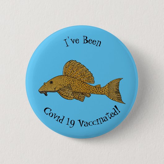 Badge Rond 5 Cm Illustration de poisson Pleco (Devant)