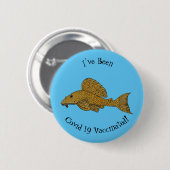 Badge Rond 5 Cm Illustration de poisson Pleco (Devant & derrière)