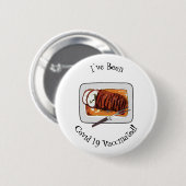 Badge Rond 5 Cm Illustration de poitrine de dinde rôtie (Devant & derrière)