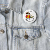 Badge Rond 5 Cm Illustration de pousse-pousse pédicab (En situation)