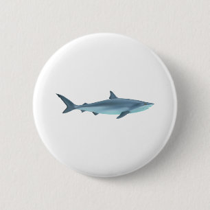 Badge Rond 5 Cm Illustration de requin