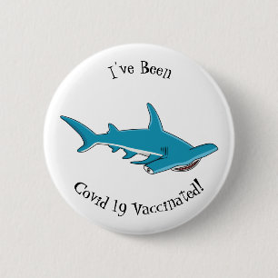 Badge Rond 5 Cm Illustration de requin marteau
