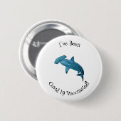 Badge Rond 5 Cm Illustration de requin marteau (Devant & derrière)