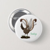 Badge Rond 5 Cm Illustration de superbe et superbe lyrebird (Devant & derrière)