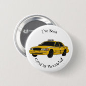 Badge Rond 5 Cm Illustration de taxi (Devant & derrière)