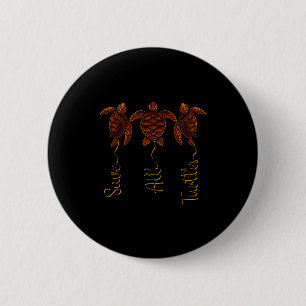Badge Rond 5 Cm Illustration de tortue marine Sauver toutes les to