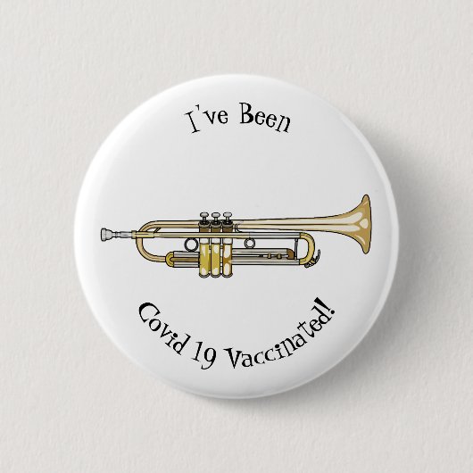 Badge Rond 5 Cm Illustration de trompette (Devant)