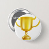 Badge Rond 5 Cm Illustration de trophée d'or (Devant & derrière)