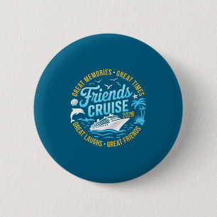 Badge Rond 5 Cm Illustration de vacances de groupe de croisière d'