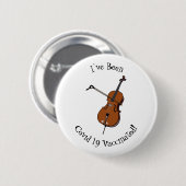 Badge Rond 5 Cm Illustration de violoncelle (Devant & derrière)