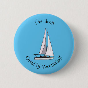 Badge Rond 5 Cm Illustration de voilier