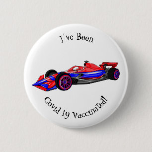 Badge Rond 5 Cm Illustration de voiture de course professionnelle