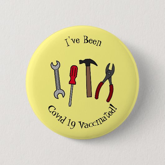 Badge Rond 5 Cm Illustration des outils de menuiserie (Devant)