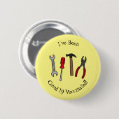 Badge Rond 5 Cm Illustration des outils de menuiserie (Devant & derrière)