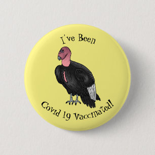 Badge Rond 5 Cm Illustration d'oiseau condor de Californie