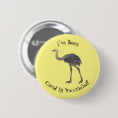 Badge Rond 5 Cm Illustration d'oiseau de rhée (Devant & derrière)