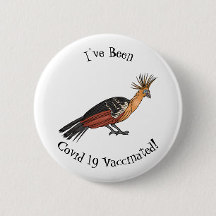 Badge Rond 5 Cm Illustration d'oiseau Hoatzin 