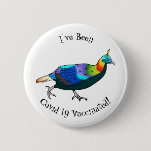 Badge Rond 5 Cm Illustration d'oiseau monal himalayen